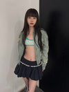 BASERANGE 25 Early Spring French Lace MUSIAL Bra/Panty Series BAS-BRMU-LA-SP25-UNDYED(TURQUOISE) UNDYED BRMU
